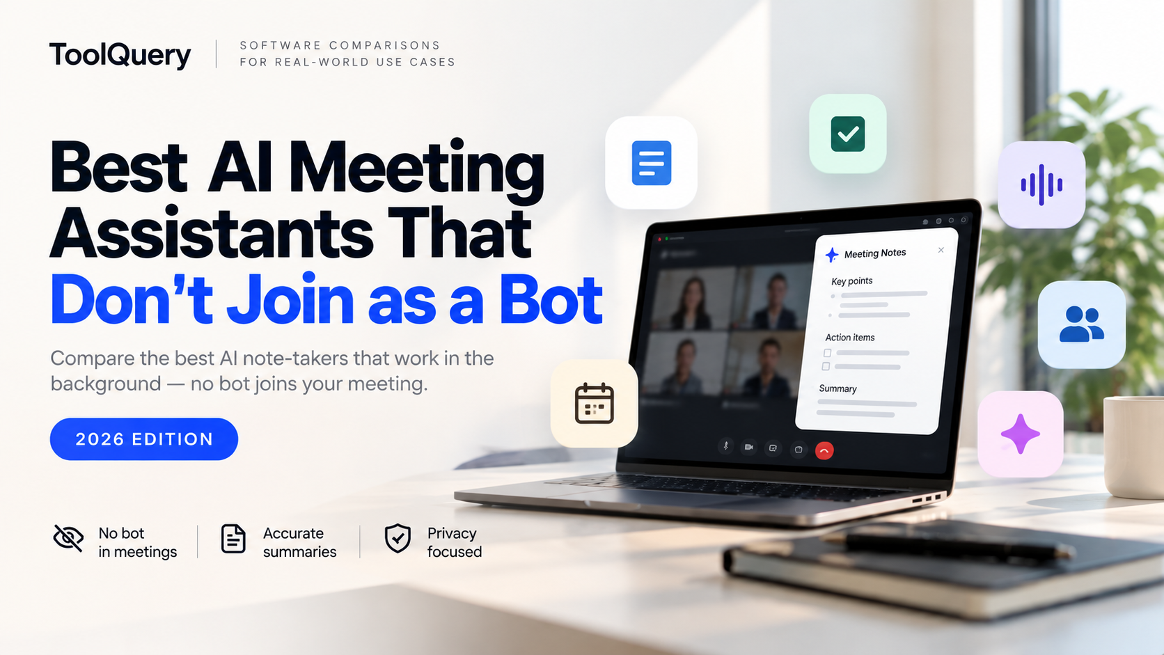 Best AI meeting assistants without bots comparison